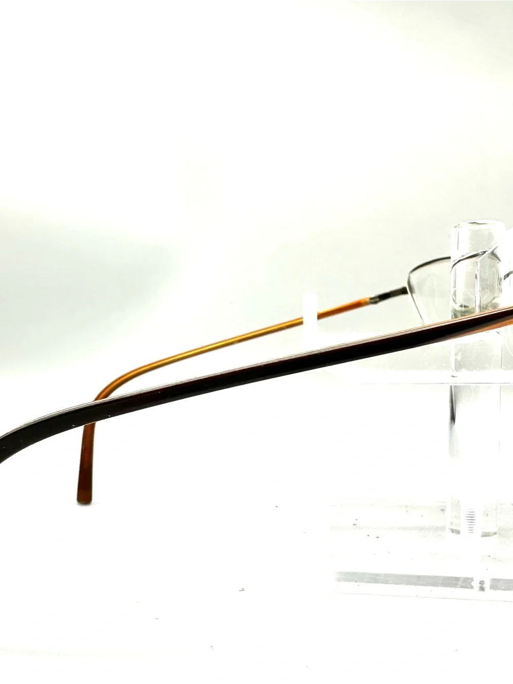Cosmopolitan Charm Java Brown Amber Rectangular Eyeglasses Frames 135 Womens